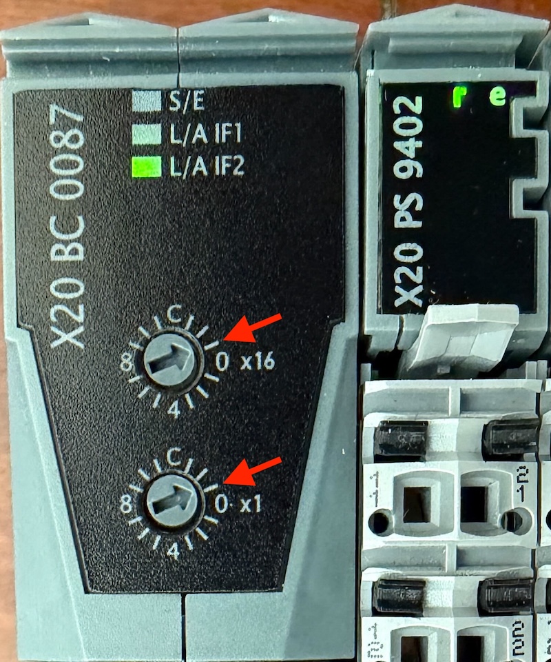 Network Switches on the X20BC0087 Bus Controller